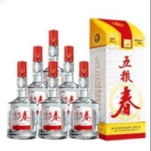 京东百亿补贴、PLUS会员：五粮液酒 五粮液五粮春浓香型白酒礼盒 50度 500mL 6瓶 五粮春一代