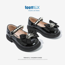 PLUS会员：天美意（TEENMIX）天美意童鞋女童小皮鞋公主鞋大童 黑色 36码