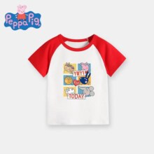 PLUS会员：Peppa Pig 小猪佩奇 儿童短袖T恤*2件