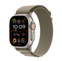 Apple/苹果 Watch Ultra2 智能手表GPS+蜂窝款49毫米钛金属表壳橄榄色高山回环式表带大号MRFK3CH/A