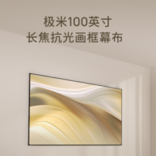 PLUS会员！XGIMI 极米 P162S 菲涅尔抗光画框幕布 16:9 100英寸