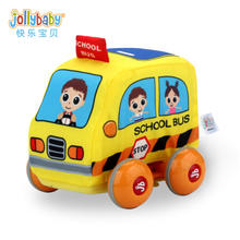 jollybaby 祖利宝宝 回力车惯性小汽车玩具耐摔工程车套装自己动手能力早教启蒙认知男孩新生婴幼儿童宝宝0-3岁-校车