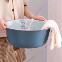 需弹券:妙然 撞色 39cm 塑料脸盆 洗脚盆