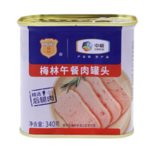 梅林（MALING）经典午餐肉罐头 方便携带野餐旅游 火锅搭档 金装午餐肉340g/1罐