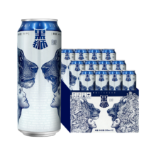 puls会员：雪花（SNOW）黑狮 白啤 500mL*12罐
