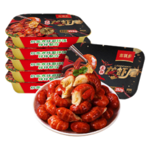 京东百亿补贴:吉琪多 麻辣小龙虾每盒30-40只每盒252g 4盒装