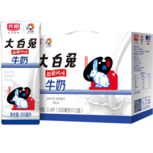 光明 大白兔奶糖风味牛奶 200ml*12盒/箱  年货礼盒装