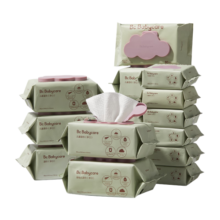 babycare婴儿手口湿巾新生儿湿纸巾套装 6480紫盖湿巾 80抽-9包+20抽-6包