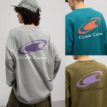 Crying Center 哭喊中心 CryingCenterlogo款印花长袖基本TEE海松湖蓝混凝土