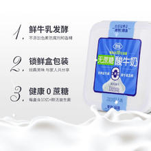 雪宝 低温锁鲜盒无蔗糖酸奶1KG家庭装*2桶