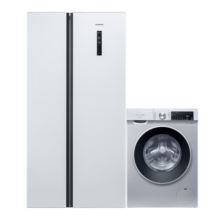 西门子（SIEMENS）冰洗套装502L超薄嵌入对开门冰箱+10kg除渍洗KA50NE20TI+WG52A108AW