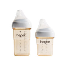 HEGEN新生婴儿多功能PPSU奶瓶礼盒一大一小150ml+240ml 2只礼盒( 白色)