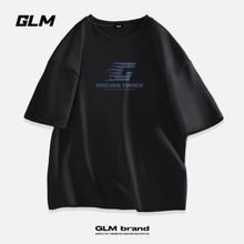 GLM 短袖t恤男纯棉 黑#JGL深蓝G
