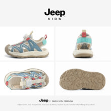Jeep 吉普 儿童包头凉鞋 夏季运动软底防滑沙滩鞋