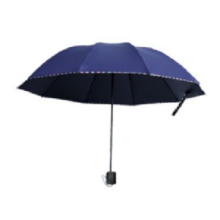 京东百亿补贴：惠寻 10骨三折黑胶防晒晴雨伞