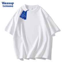 京东百亿补贴：WASSUP LEMON 宽松oversize纯色短袖t恤