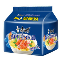 PLUS会员: 康师傅方便面 经典鲜虾鱼板面85g*5