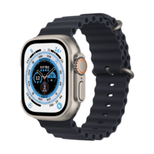 Apple/苹果 Watch Ultra 智能手表 GPS + 蜂窝款 49毫米 钛金属表壳午夜色海洋表带 MQF63CH/A