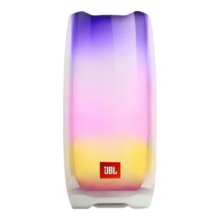 JBL PULSE4 音乐脉动四代 便携蓝牙音箱 全面屏炫彩小音箱+低音炮 桌面音响 超长续航 防水设计 白色