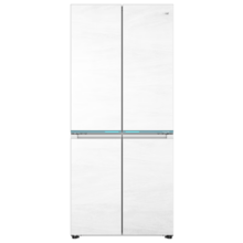 海尔（Haier）冰箱475升零嵌入式超薄白色60cm内四开门双开门十字门一级能效双变频底部散热全空间保鲜家用家电 475L白色+EPP超净除菌+全温区变温+三档变温