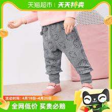 巴拉巴拉 女童裤子打底裤宝宝长裤休闲裤秋装时尚装饰花边甜美洋气