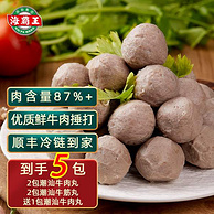 海霸王 工夫潮丸 潮汕牛肉丸+牛筋丸 5包共1kg