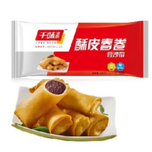 需首单、PLUS会员：千味央厨 酥皮春卷 豆沙馅 236g（每袋16个）