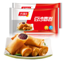 需首购、PLUS会员: 千味央厨 黄金春卷 豆沙馅 260g*2（每袋约16个)