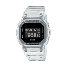 卡西欧（CASIO）G-SHOCK冰韧透明系列 防水LED照明男女运动手表 DW-5600SKE-7DR