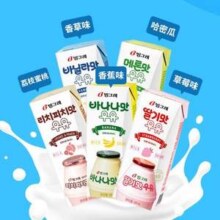 韩国进口，宾格瑞 BINGGRAE 香蕉味牛奶饮料 200ml*6盒*2件