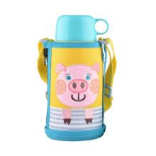 虎牌TIGER 儿童吸管/保温盖两用保温杯 MBR-T06G YP 小猪猪 600ML