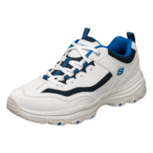 Skechers斯凯奇熊猫鞋网面透气复古老爹鞋8790092WNVY白色/海军蓝色43