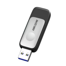 海康威视（HIKVISION）64GB USB3.1U盘星云R32银黑 伸缩接口设计 电脑车载投标高速优盘系统盘
