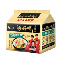 plus会员：白象 方便面 汤好喝方便面 浓汤豚骨汤面泡面五合一