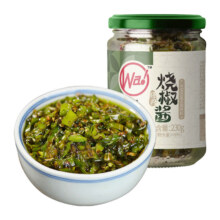 Plus会员:川娃子辣椒酱 下饭菜拌饭拌面酱 剁椒蒜蓉辣酱 炭230g*1罐*3件