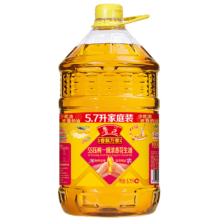 plus会员:鲁花 香飘万家5S压榨 一级浓香花生油5.7L