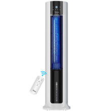 美的（Midea） 空调扇遥控冷风扇冷风机单冷水冷塔式扇制冷气器家用摆风无叶小空调扇 AAC12AR 【宽幅送风 遥控+预约】