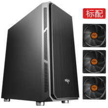 爱国者（aigo）黑曼巴F1 黑色 台式机中塔机箱（支持E-ATX/ATX主板/标配3把无光风扇/四面吸音棉/360冷排）