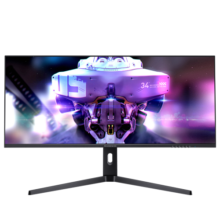 机械师天穹34英寸WQHD带鱼屏IPS显示器准4K 165Hz 1Ms HDR电脑游戏电竞防蓝光旋转升降 MK34QGSC2