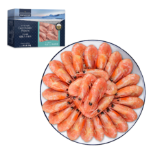 京东生鲜 熟冻北极甜虾1kg/盒 90-120只 MSC认证