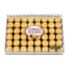 费列罗（FERRERO）榛果威化糖果牛奶巧克力48粒礼盒装婚庆喜糖结婚伴手礼600g