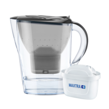 碧然德（BRITA）滤水壶Marella海洋系列2.4L雅典黑 1壶1芯 家用办公自来水过滤净水器净水壶滤芯原装进口