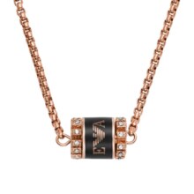 EMPORIO ARMANI 阿玛尼 黑金小蛮腰项链 EGS2841221