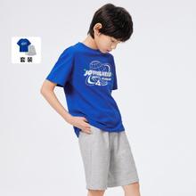 巴拉巴拉 儿童套装男童2024夏季运动短袖两件套中大童