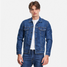 Levi's 李维斯 冰酷系列 男士深蓝翻领轻薄牛仔夹克外套 72334