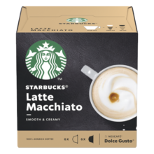 星巴克（Starbucks）多趣酷思胶囊咖啡12粒装冷萃NDG冰美式大杯卡布奇诺拿铁焦糖 拿铁玛奇朵-129g/盒