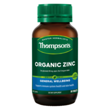 汤普森Thompson's 高浓度补锌片80粒/瓶 葡萄糖酸锌片成人男性备孕105mg 1日1粒澳洲进口