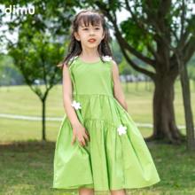 任选2件99元 笛牧夏季新款甜美纯棉连衣裙