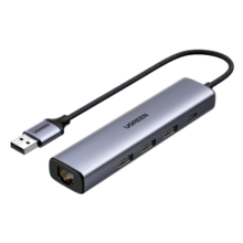 绿联USB3.0转千兆网口扩展坞分线器 笔记本网线转接头拓展坞RJ45有线网卡转换器适用笔记本电脑 【USB千兆网卡】
