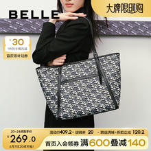 BeLLE 百丽 经典复古老花女大容量单肩手提包21168CX2 黑色 F